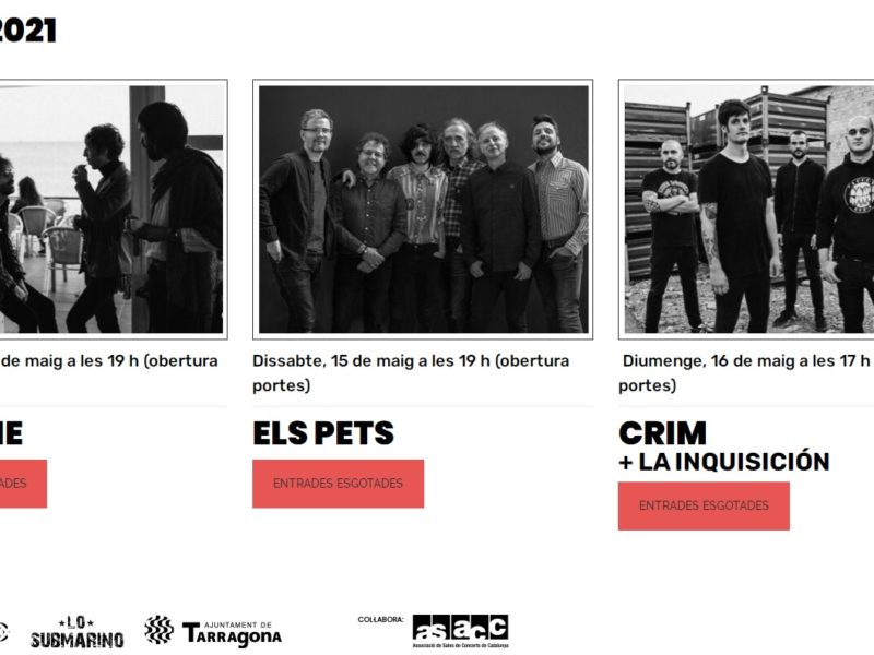 Concerts de Sidonie, Els Pets, Crim i la Inquisición.