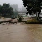 Un carrer totalment inundat a causa de les pluges al Montsià i el Baix Ebre. Imatge cedida l'1 de setembre del 2021 (Vertical)