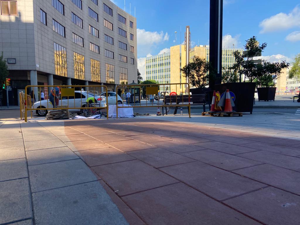 Carril bici a la plaça Imperial Tàrraco