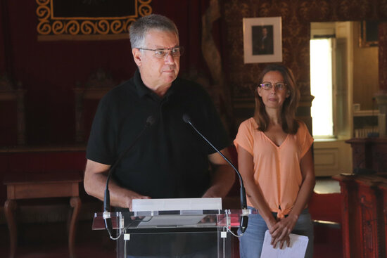 L'alcalde de Tarragona, Pau Ricomà, durant una roda de premsa. Foto: ACN.