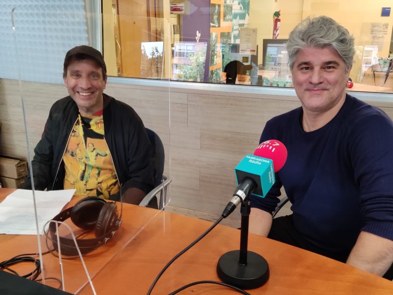 Jordi Abelló amb Xavier Edo a l'estudi