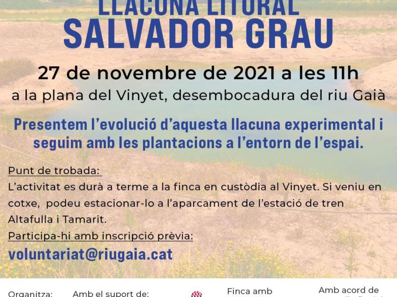 Cartell de l'acte d'aquest dissabte de presentació de la llacuna Salvador Grau.