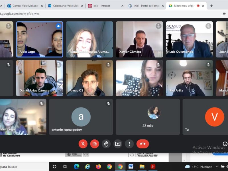 Captura de pantalla de la primera reunió realitzada.