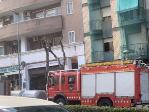 Camió de bombers a la ciutat