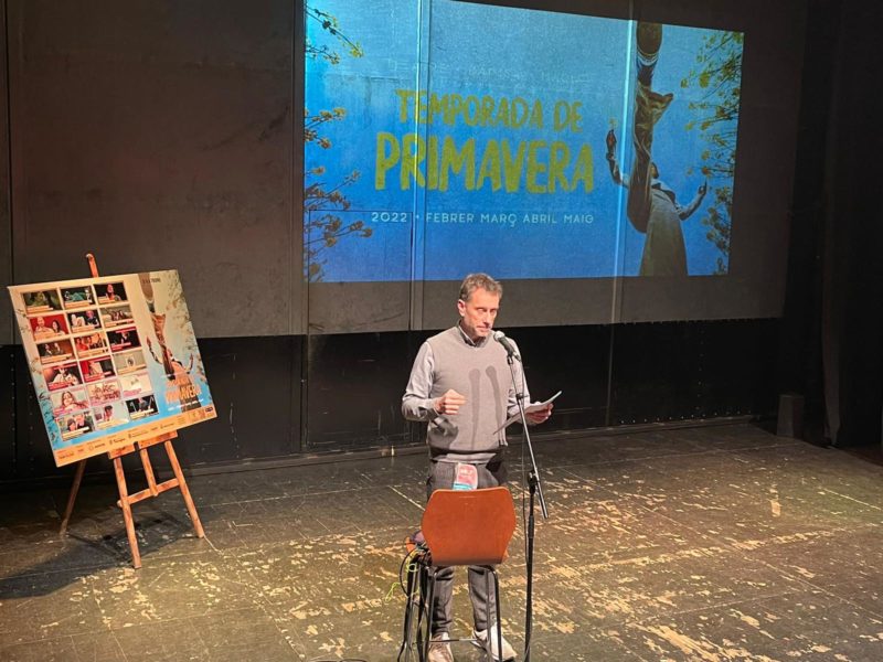 Joan Negrié, gestor i programador de la Sala Trono, durant la roda de premsa de presentació de la nova temporada.