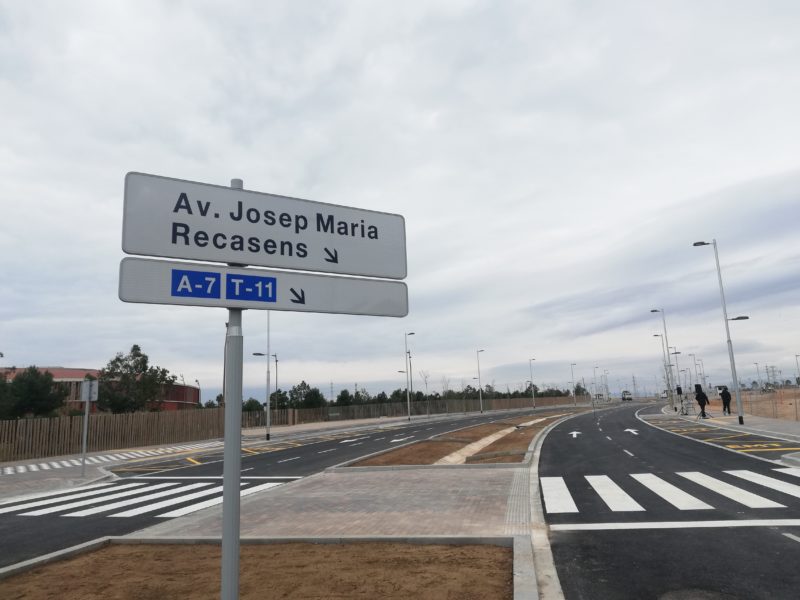 L'avinguda Josep Maria Recasens ja ha quedat oberta al nou PP-10.