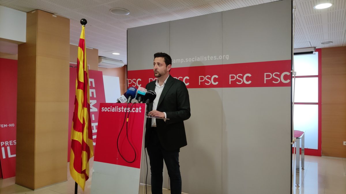 Rubén Viñuales a la seu del PSC