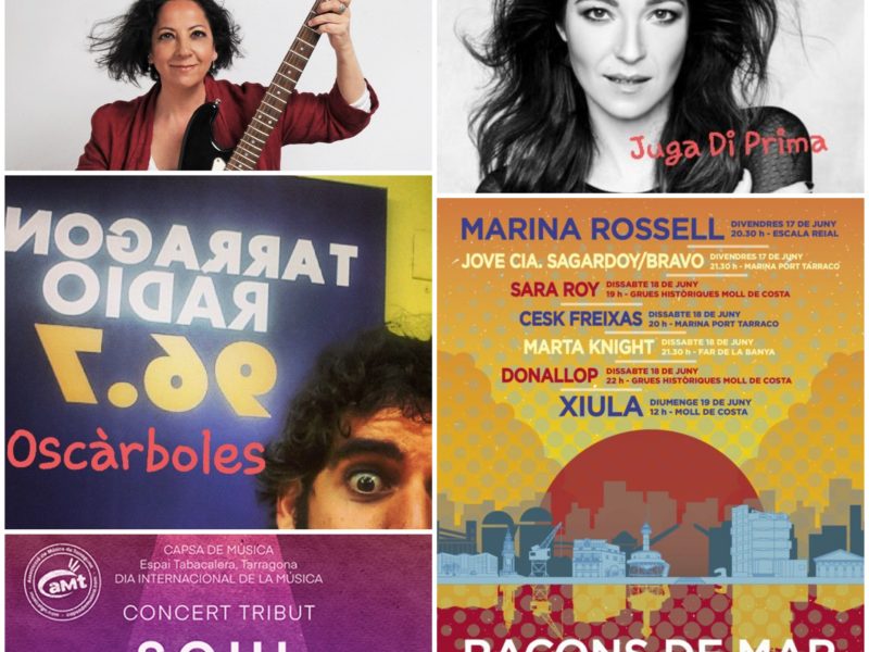 Aquesta setmana al programa ha estat protagonitzat pels concerts del Festivals Racons de Mar i l'Associació de Músics de Tarragona. També hem presentat els nous treballs de les cantautores Inma Serrano i Juga di Prima.