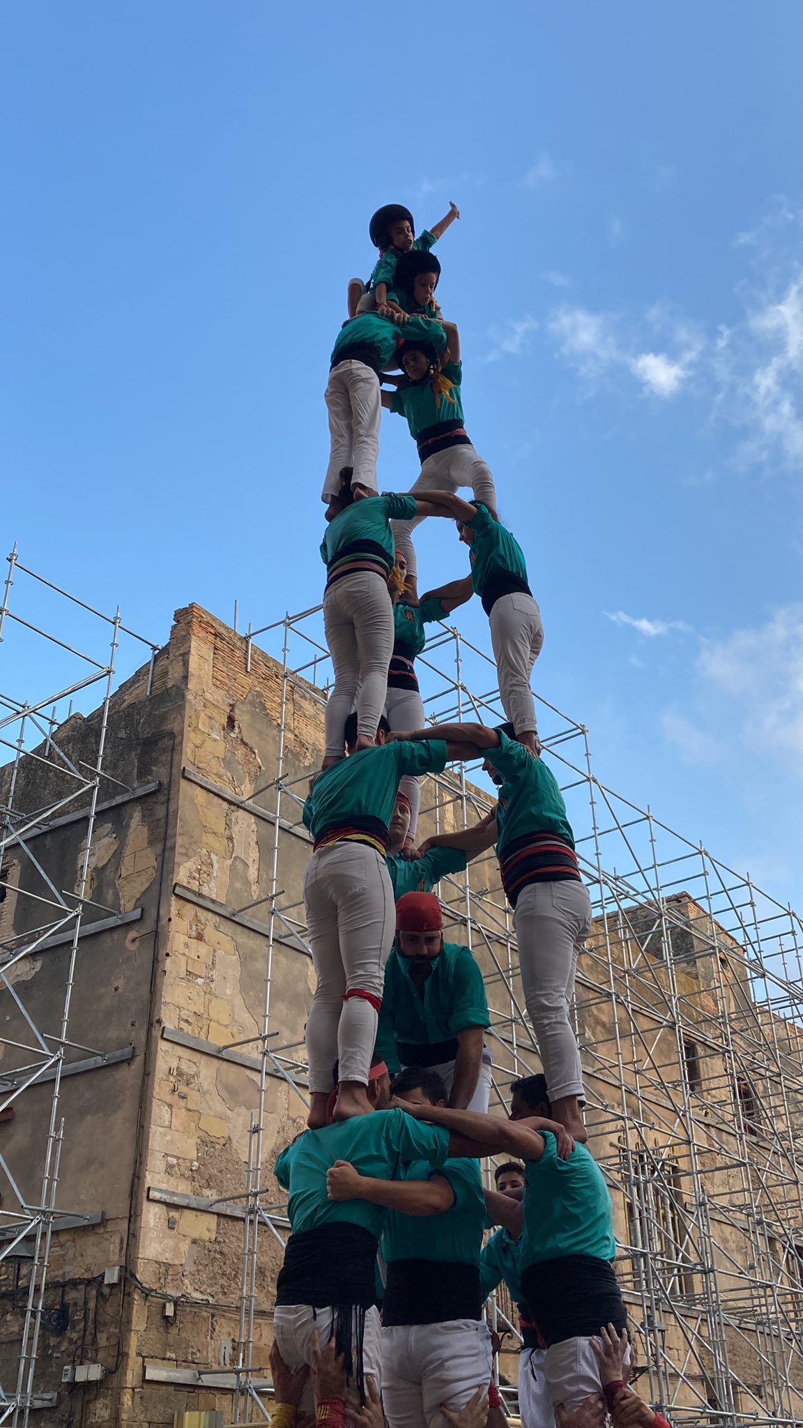 Un 3 de 7 dels Castellers de Sant Pere i Sant Pau a l'actuació Tarragona Ciutat de Castells (Castellers de Sant Pere i Sant Pau)