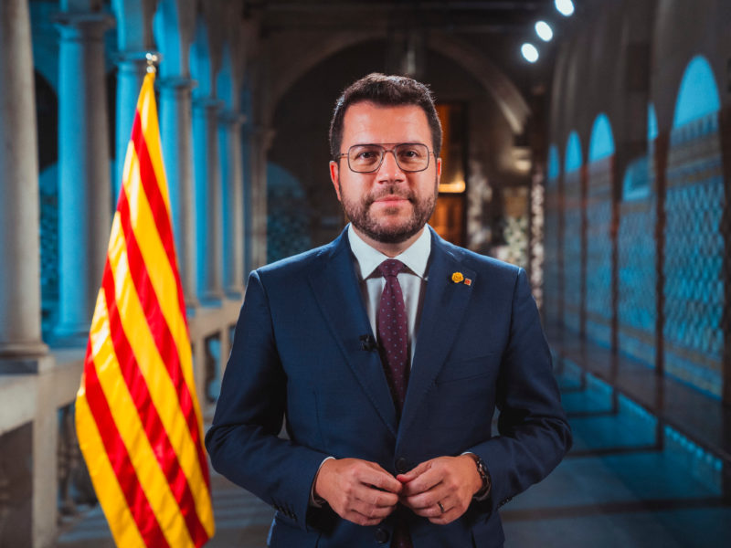 El president de la Generalitat, Pere Aragonès Data de publicació: diumenge 10 de setembre del 2023, 21:09 Localització: Barcelona Autor: Arnau Carbonell/Generalitat de Catalunya