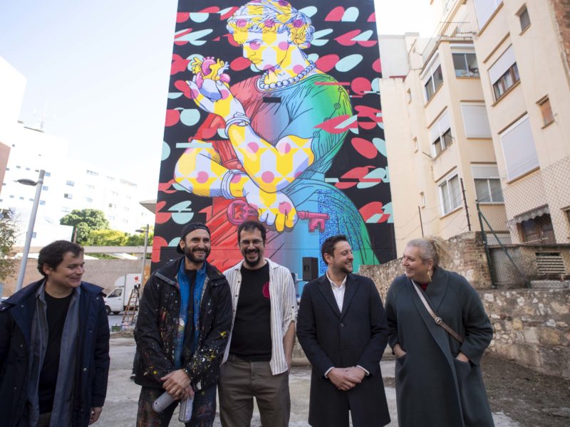 Mural Teatre Tarragona foto Tjerk van der Meulen 16.12.23 100 anys de la construcció del Teatre Tarragona sota el nom Urbis, cultura et mutatio