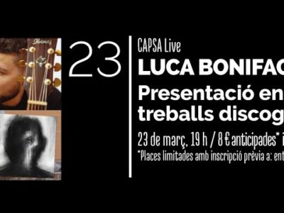 Luca Bonifaccio i M.U.R en concert a la Capsa de Música