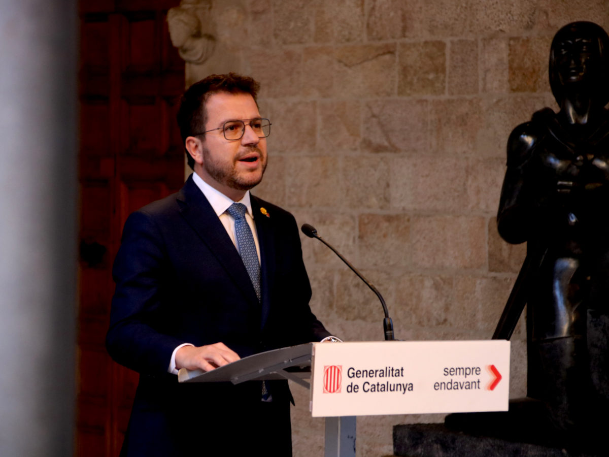 Pere Aragonès compareix al Palau de la Generlaitat per anunciar eleccions Data de publicació: dimecres 13 de març del 2024, 17:31 Localització: Barcelona Autor: Bernat Vilaró