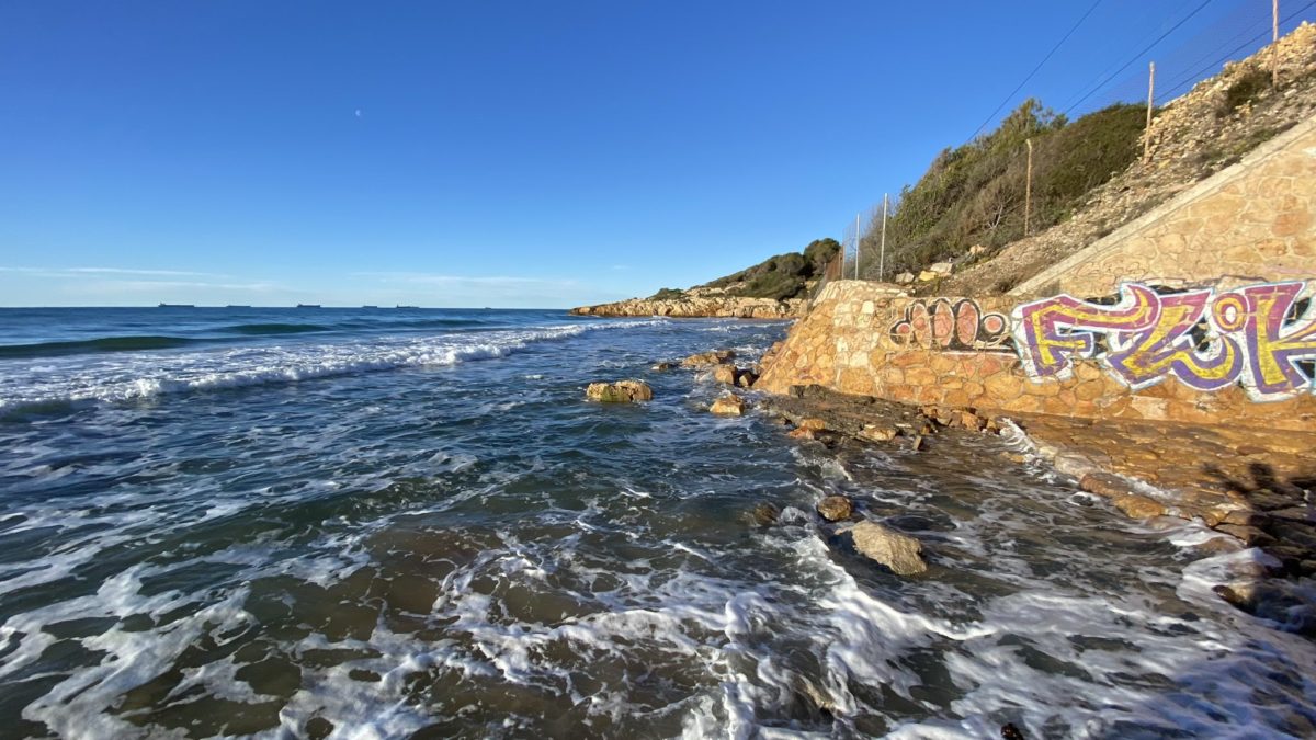 Platja Llarga després del temporal