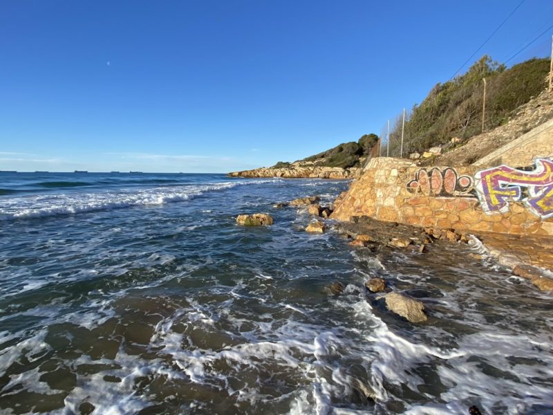 Platja Llarga després del temporal