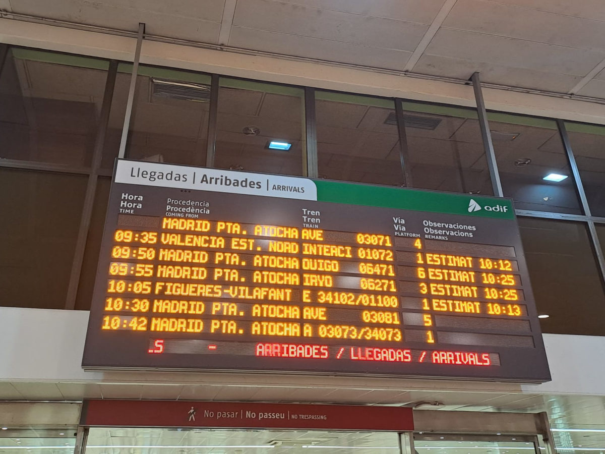 Retards a l’alta velocitat entre Barcelona i Madrid per una incidència de senyalització al Camp de Tarragona