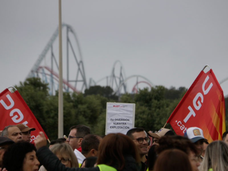 La protesta dels treballadors a les portes d'accés a PortAventura Data de publicació: dissabte 19 d’abril del 2025, 09:36 Localització: Vila-Seca Autor: Ariadna Escoda