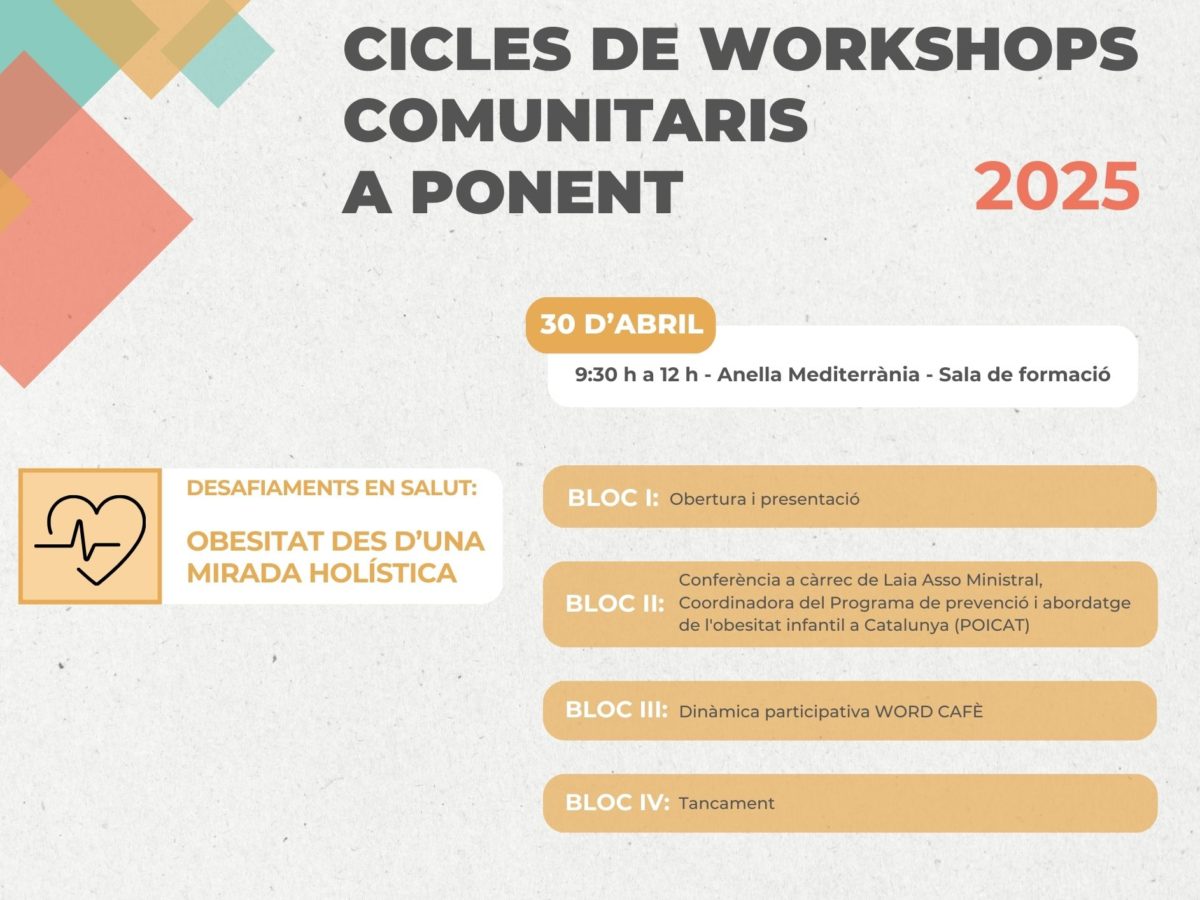 L’IMSST engega el cicle de workshops comunitaris a Ponent