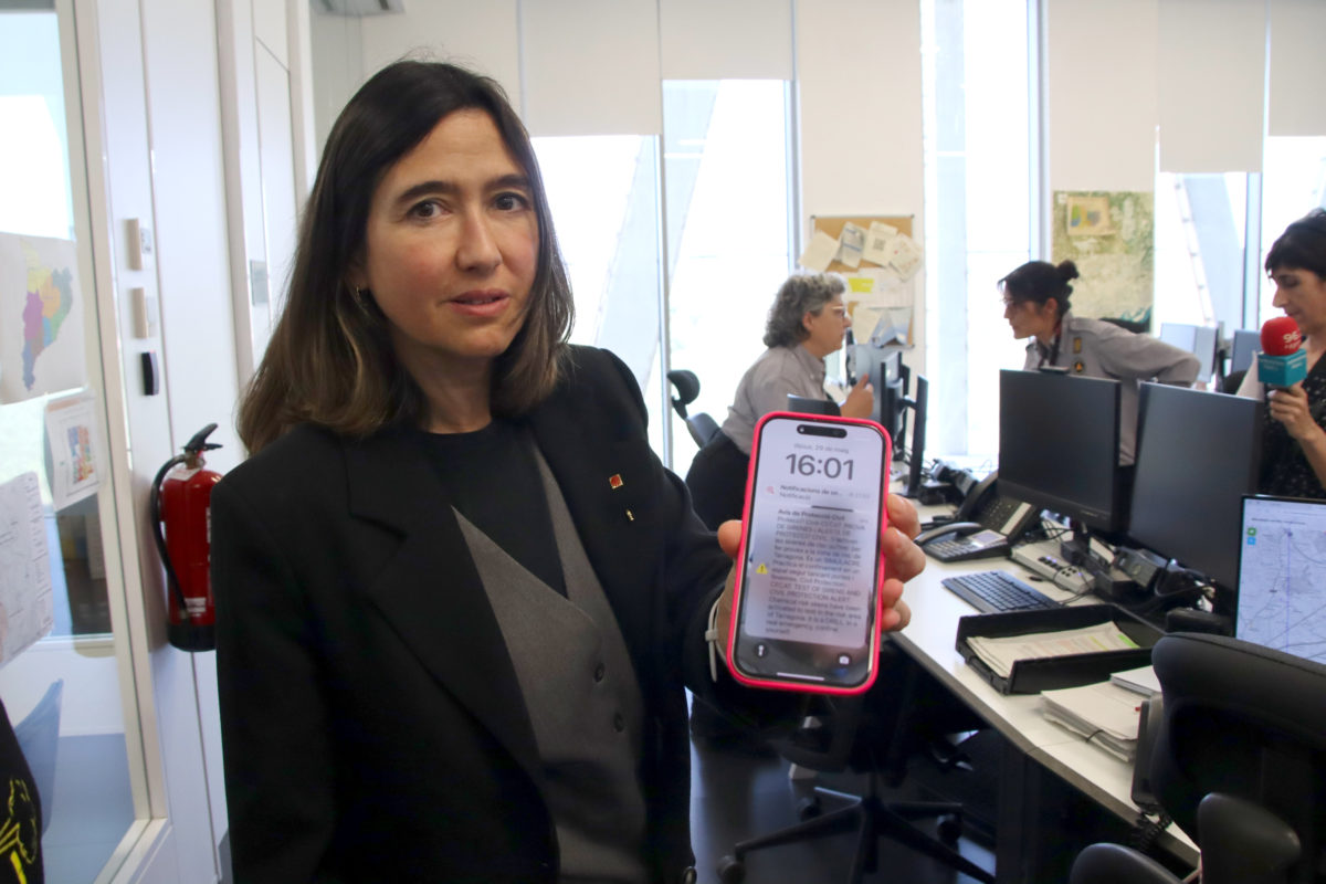 Núria Parlón en l'exercici de sirenes
