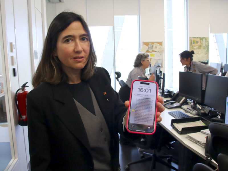 Núria Parlón en l'exercici de sirenes