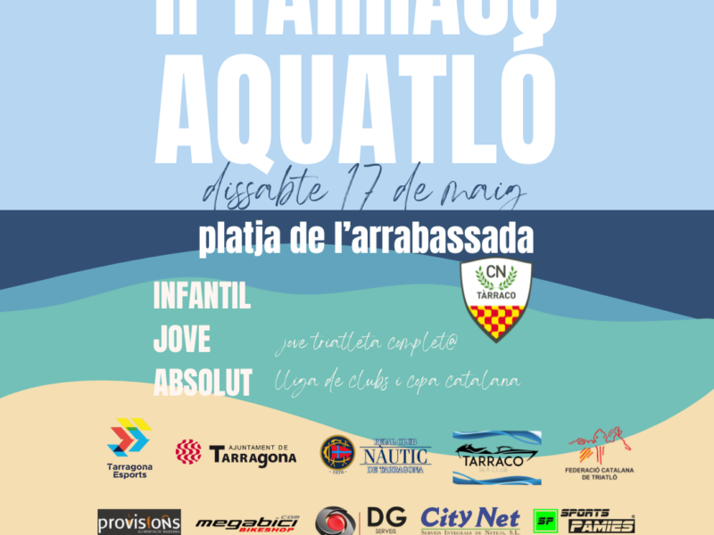 La II Tàrraco Aquatló espera la participació de 200 esportistes aquest dissabte. La platja de l’Arrabassada serà l’escenari d’aquesta prova