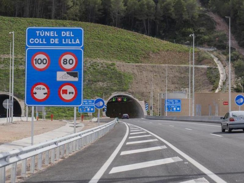 Els treballs per pintar el túnel de Lilla a l’A-27 arrencaran dilluns amb talls de circulació a la via