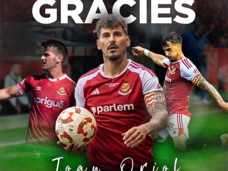 El Nàstic fa públic que el capità Joan Oriol no continuarà com a futbolista de l’equip a la 1era REF
