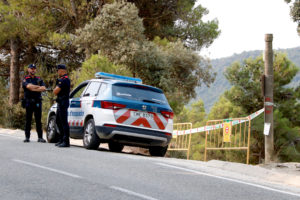 Els Mossos controlen l'entrada als gorgs de la Febró