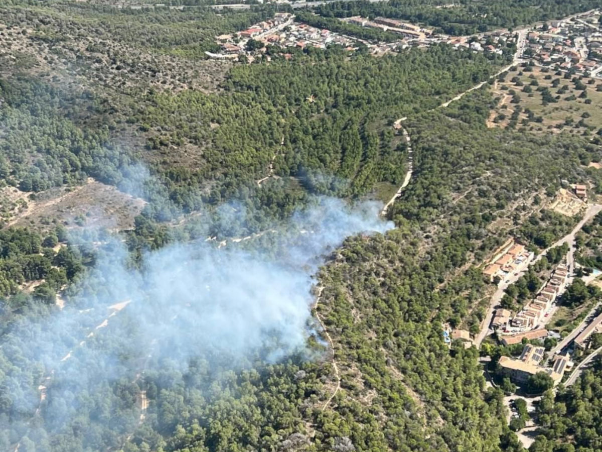 Vista aèria de l'incendi a Roda de Berà Data de publicació: dissabte 23 d’agost del 2025, 17:36 Localització: Roda de Berà Autor: Bombers de la Generalitat