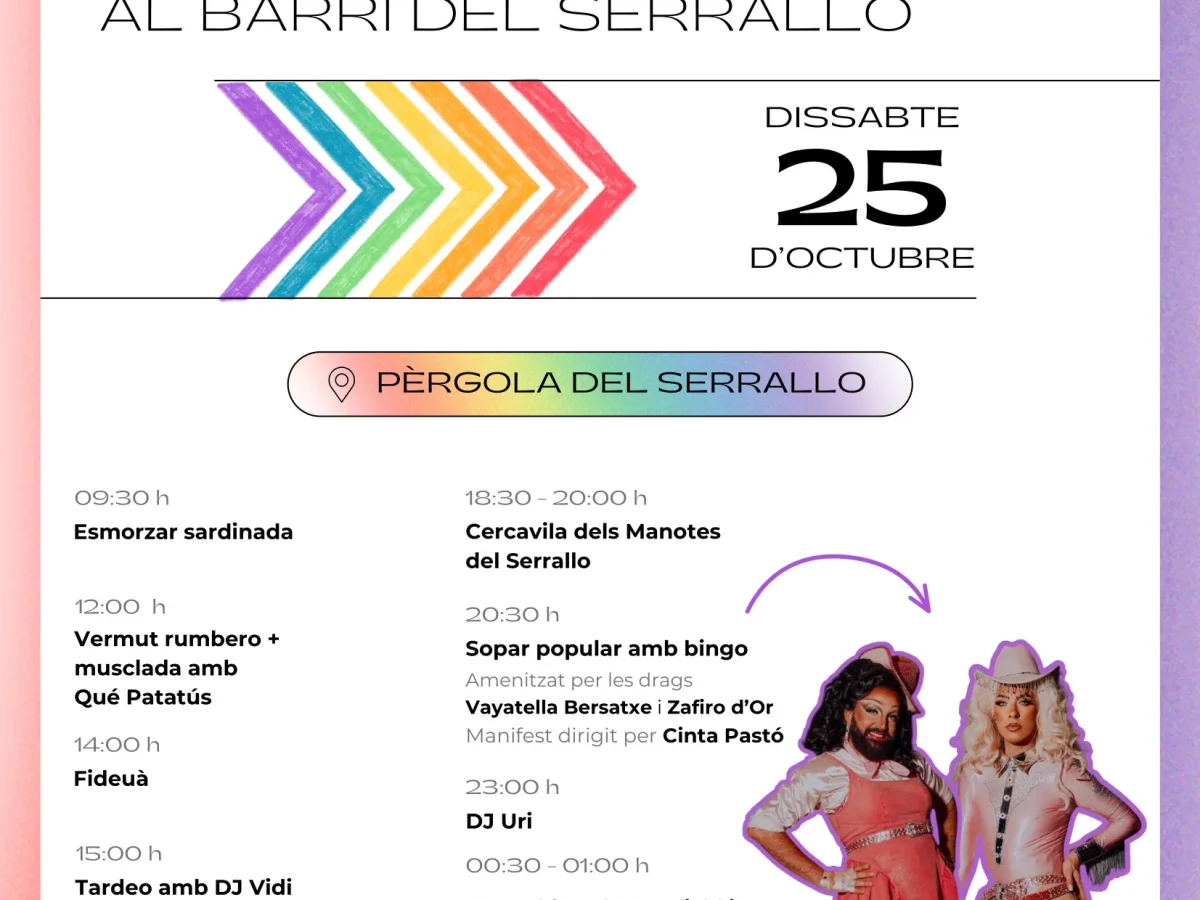El Serrallo acollirà la Festa de la Diversitat i Igualtat