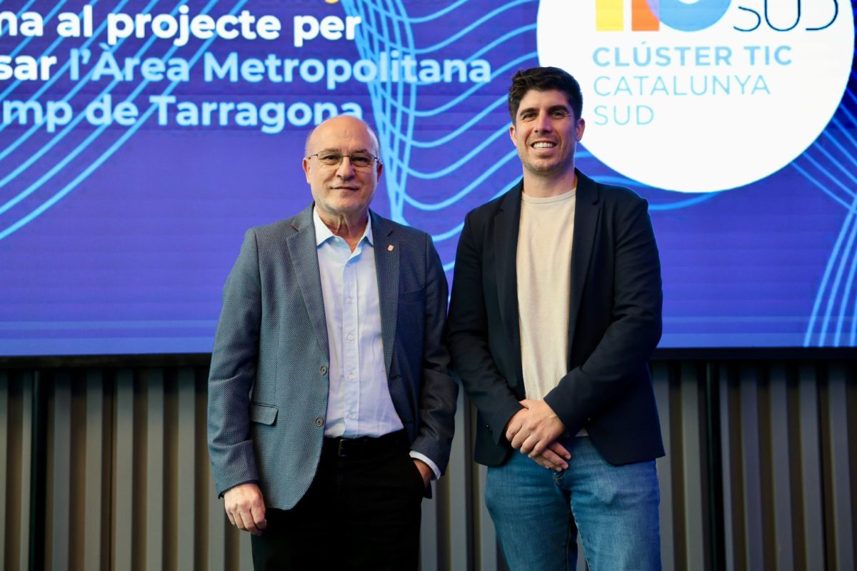 Roc Muñoz i Pablo Mazón, president del TICSud i CEO de Movertis FOTO: Alba Mariné