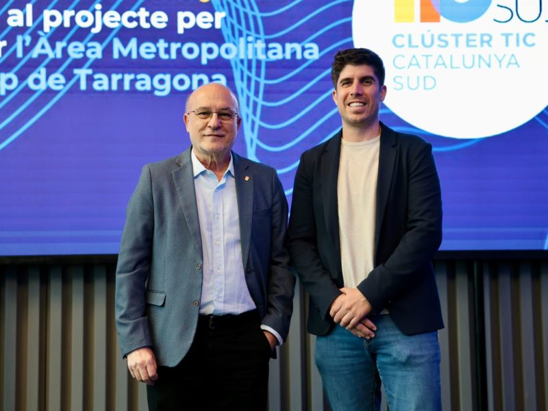 Roc Muñoz i Pablo Mazón, president del TICSud i CEO de Movertis FOTO: Alba Mariné