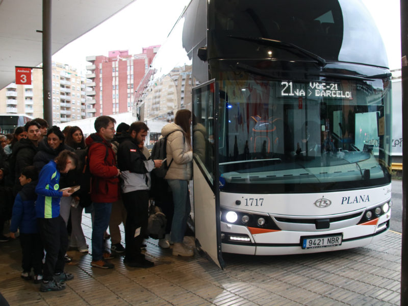 Estació d'autobusos amb reforç del servei per la vaga de trens FOTO: ACN