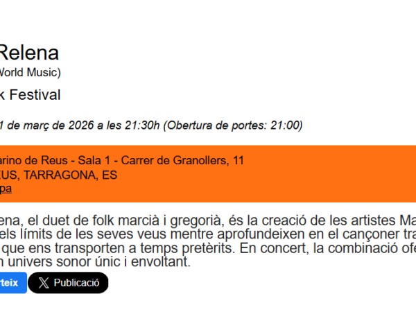 Tarta Relena en concert a Lo Submarino