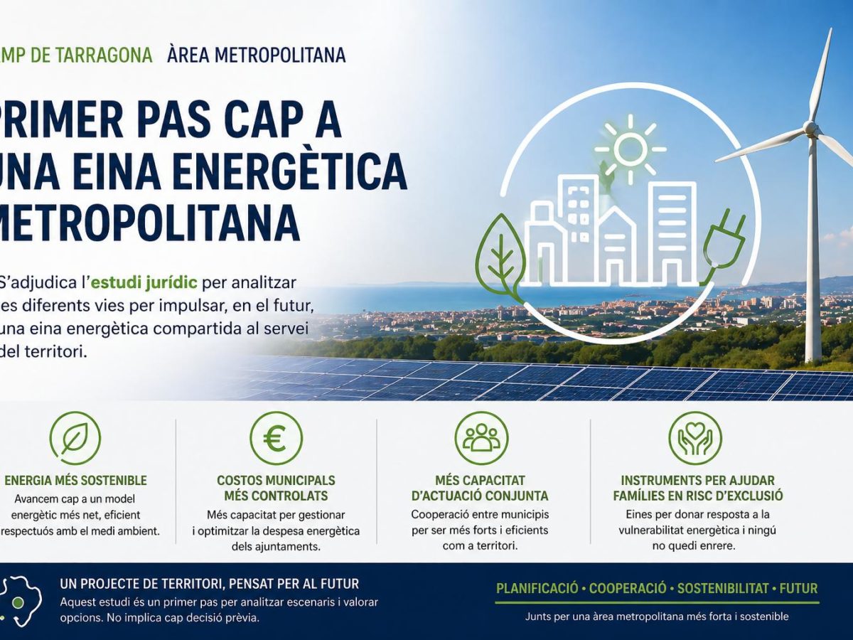 El Camp de Tarragona impulsa un estudi per analitzar la viabilitat d’una futura eina energètica metropolitana