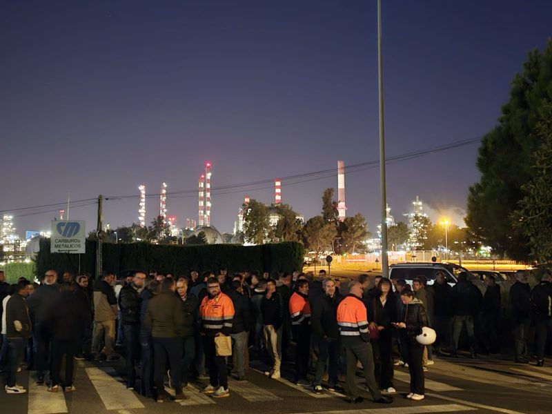 Protesta dels treballadors de Repsol al polígon Nord. 10 abril 2026
