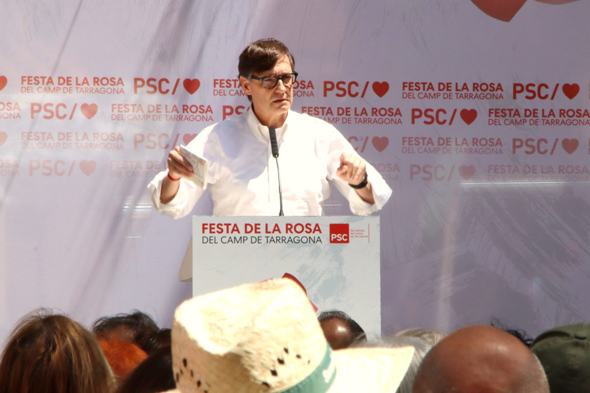 El president de la Generalitat, Salvador Illa, durant el seu discurs a la Festa de la Rosa del Camp de Tarragona celebrada a Constantí, aquest diumenge Data de publicació: diumenge 31 de maig del 2026, 14:04 Localització: Constantí Autor: Eloi Tost