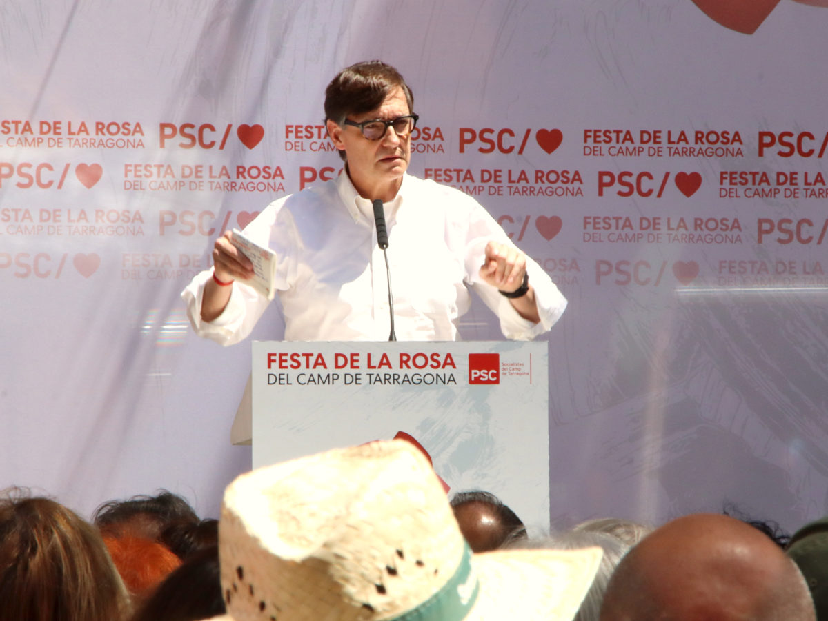 El president de la Generalitat, Salvador Illa, durant el seu discurs a la Festa de la Rosa del Camp de Tarragona celebrada a Constantí, aquest diumenge Data de publicació: diumenge 31 de maig del 2026, 14:04 Localització: Constantí Autor: Eloi Tost