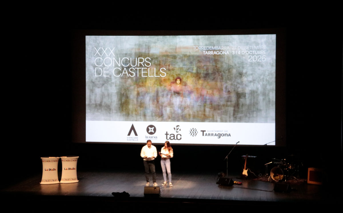 Presentació del cartell de la 30a edició del Concurs de Castells Data de publicació: diumenge 17 de maig del 2026, 20:16 Localització: Tarragona Autor: Ariadna Escoda