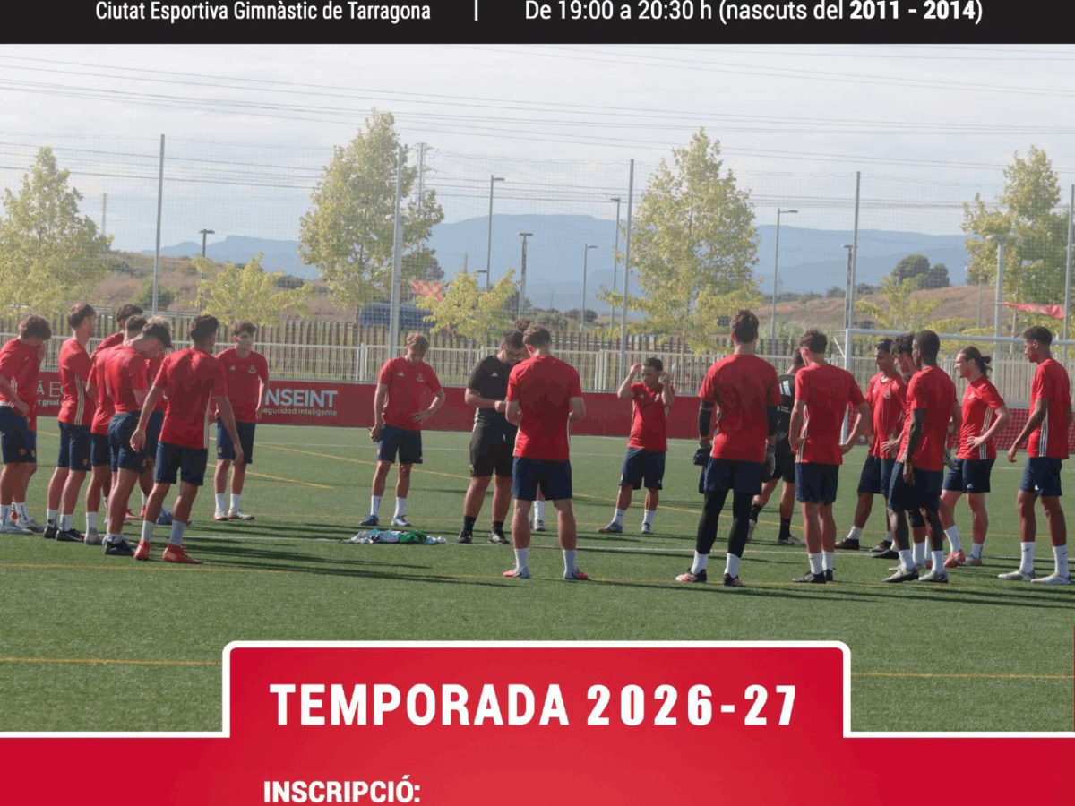 Jornades de portes obertes del futbol base del Nàstic 2026-2027
