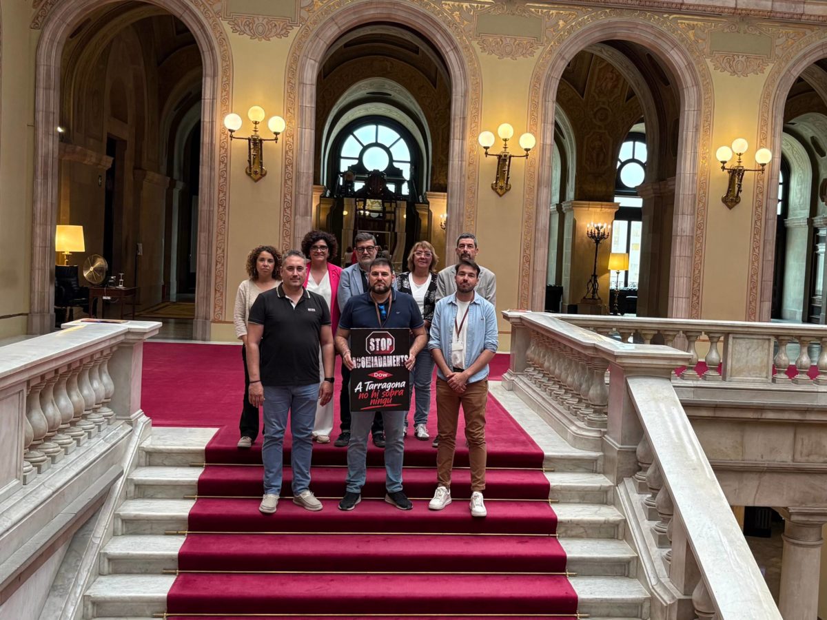 Els treballadors de Dow porten al Parlament la seva preocupació per l’anunci de 138 acomiadaments
