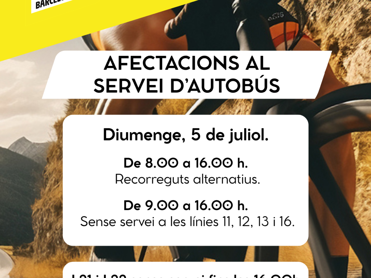 L’EMT adapta el servei de bus amb motiu de la sortida de la segona etapa del Tour de França