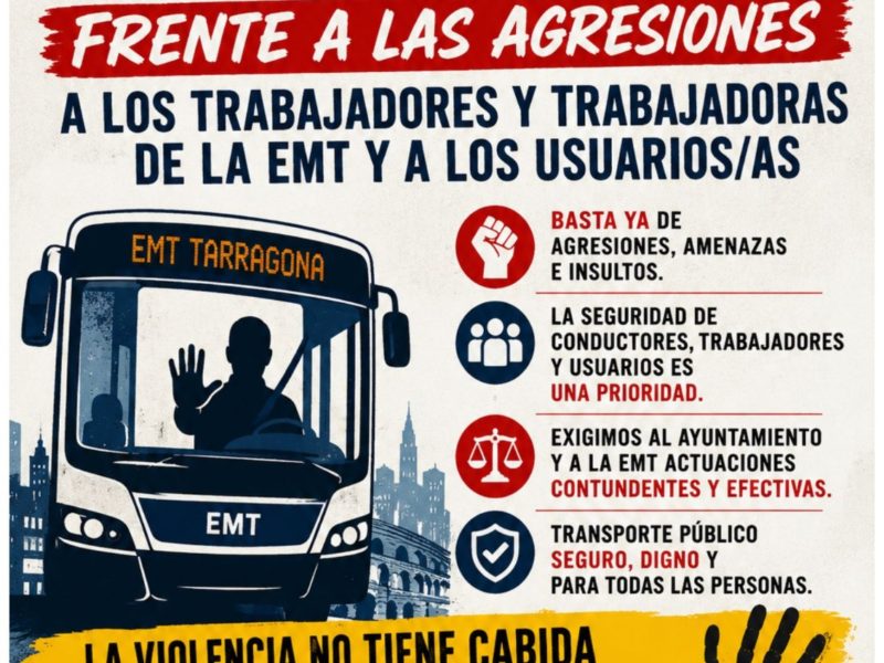 La FAVT fa costat a la plantilla de l’EMT i demana mesures urgents després de l’agressió a un conductor