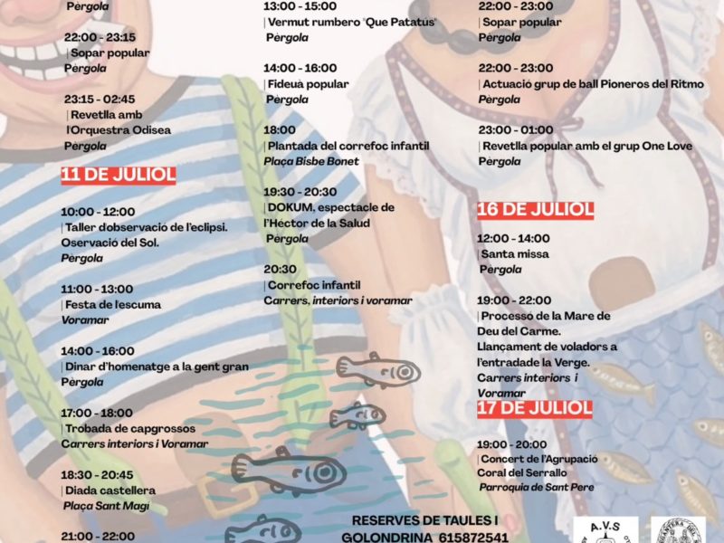 El Serrallo celebra les tradicionals Festes de la Mare de Déu del Carme