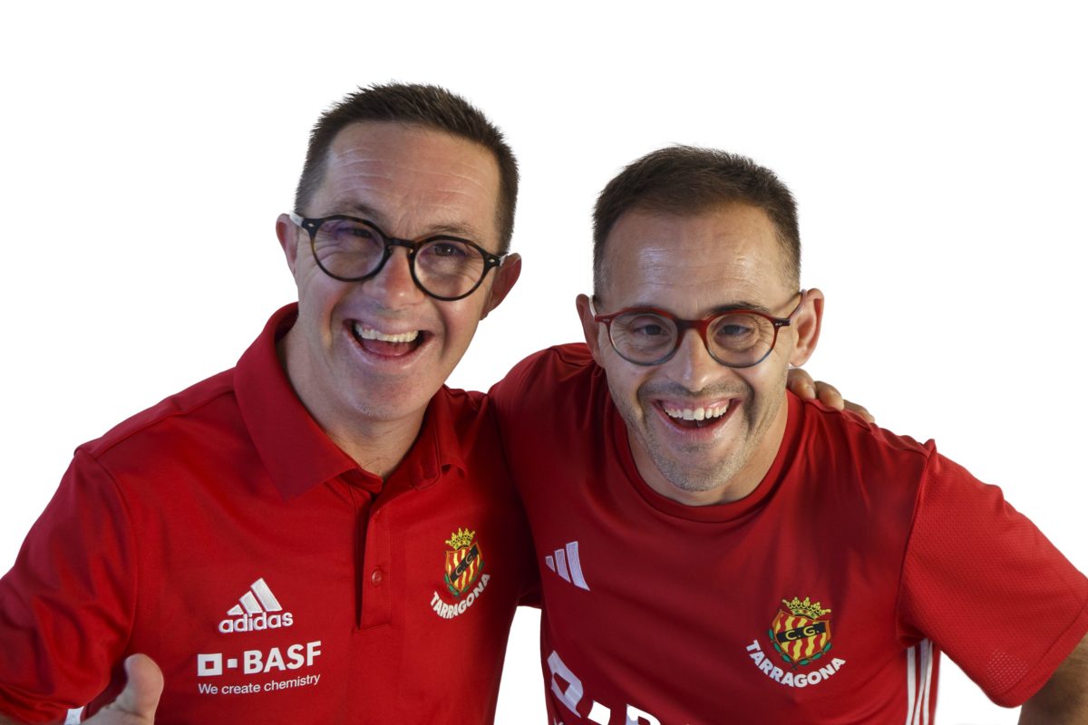 Álvaro Cano Martín i Rubén Almazán Estepa, els capitans del Nàstic Genuine. Imatge d'arxiu cedida per l'Ajuntament de Tarragona (autor: Ram Giner)