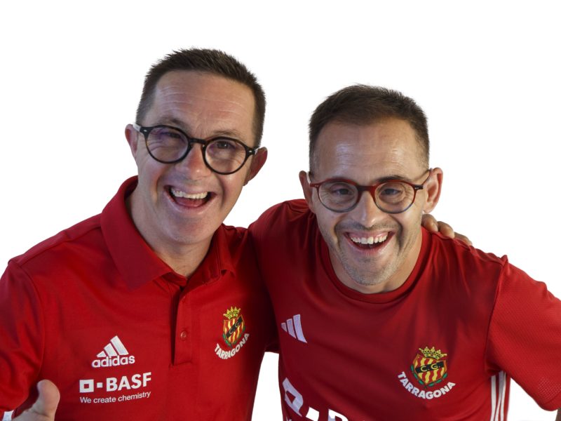 Álvaro Cano Martín i Rubén Almazán Estepa, els capitans del Nàstic Genuine. Imatge d'arxiu cedida per l'Ajuntament de Tarragona (autor: Ram Giner)