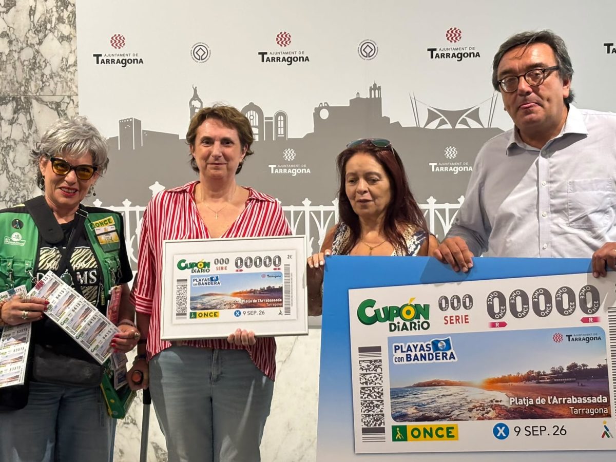 La platja de l’Arrabassada protagonitza cinc milions i mig de cupons de l’ONCE