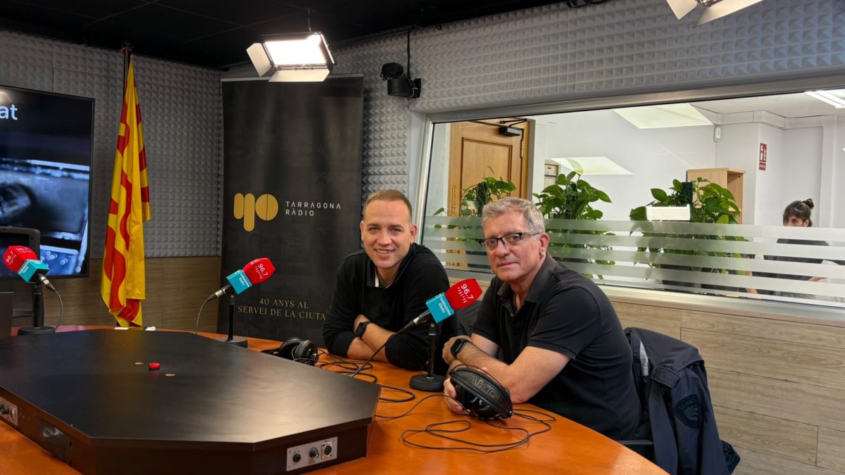 Albert Punyet i Fermí Fernández a l'entrevista de Tarragona Ràdio. FOTO: Berta Olivé